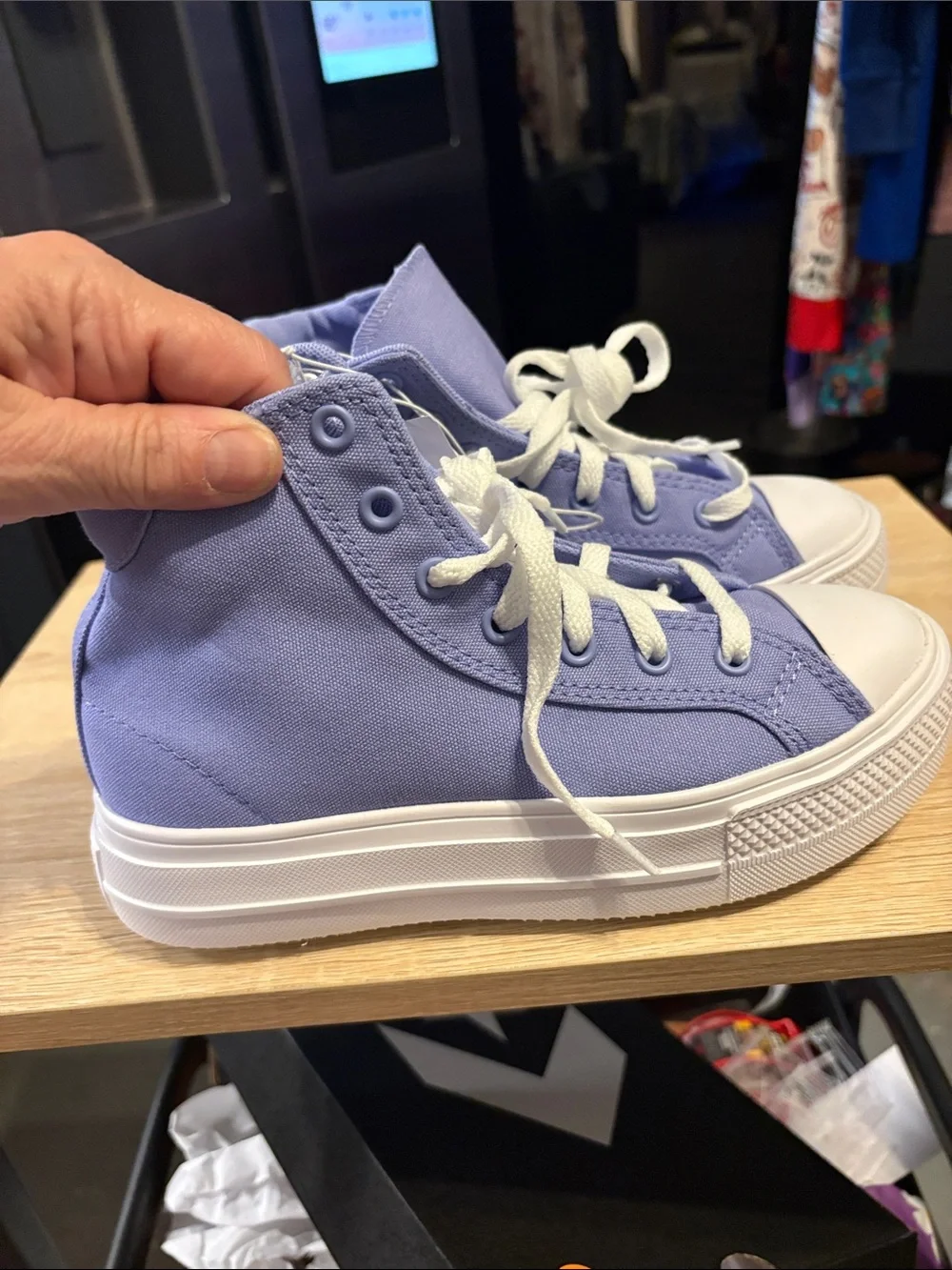 Converse Kids Lilac High-Top Canvas Sneakers